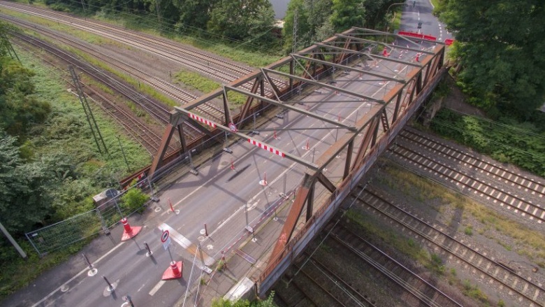 Cölve-Brücke von oben